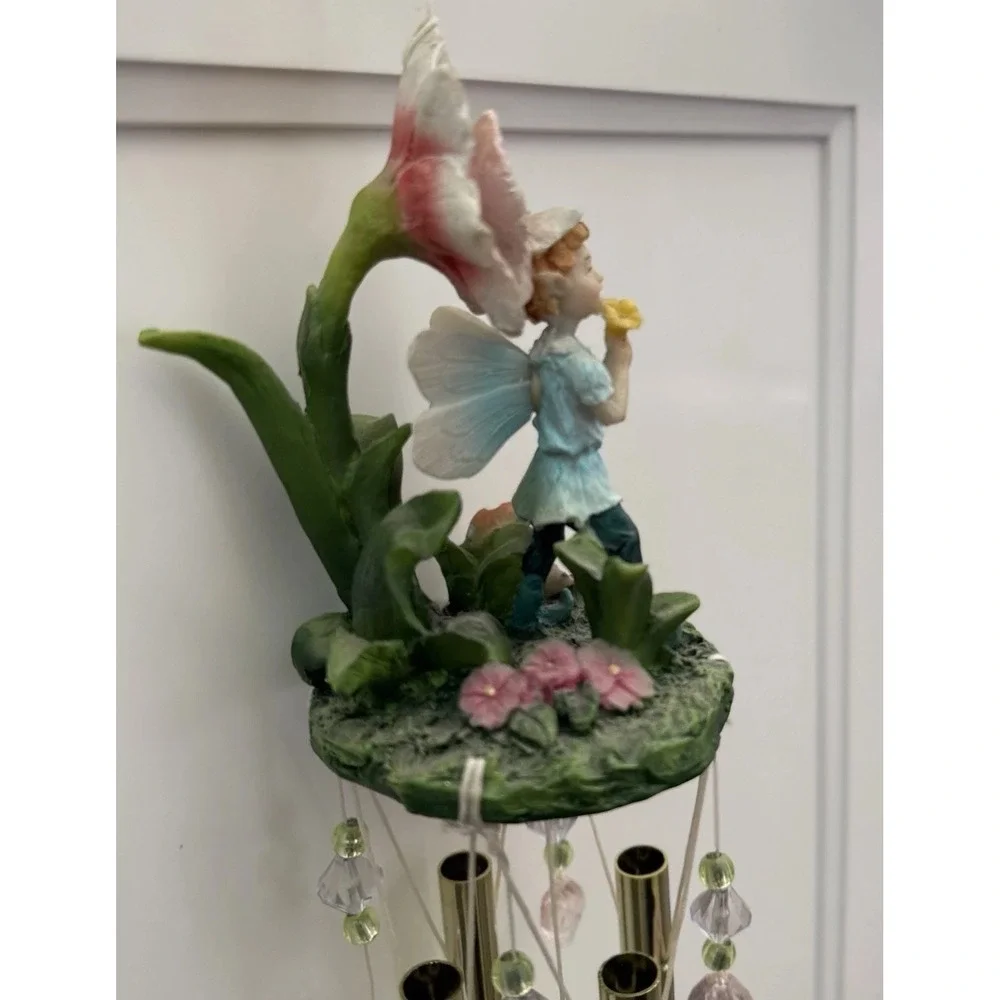 Fantasy Fairy Wind Chime Resin & Metal Garden Patio Pixies Tribal Fairy Elf